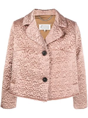 Maison Margiela satin-finish quilted jacket - Pink