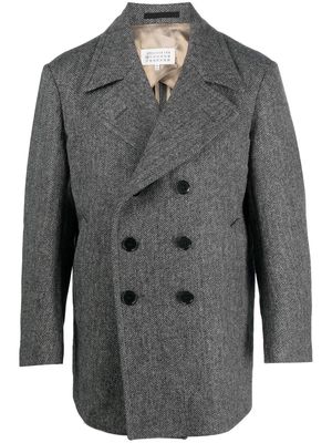 Maison Margiela Shetland double-breasted wool coat - Grey