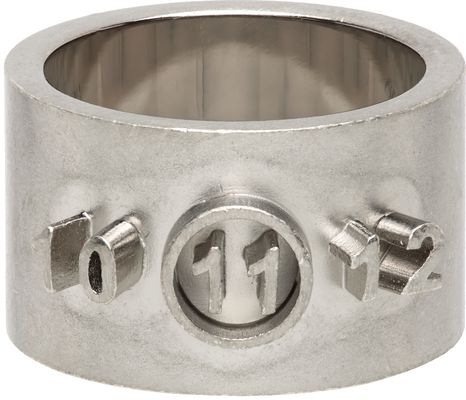 Maison Margiela Silver Wide Numerical Logo Ring
