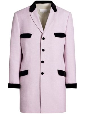 Maison Margiela single-breasted linen-silk blend jacket - Pink