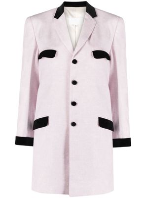 Maison Margiela single-breasted long blazer - Pink