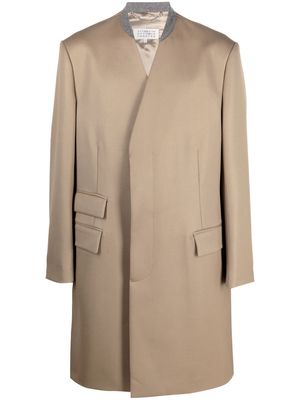 Maison Margiela single-breasted wool coat - Neutrals