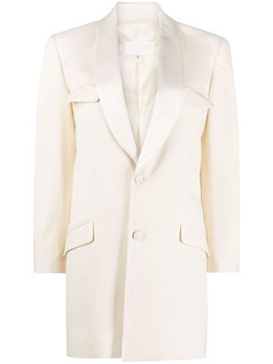 Maison Margiela single-breasted wool-silk blazer - White