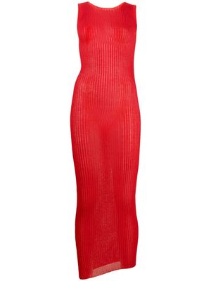 Maison Margiela sleeveless ribbed-knit dress - Red