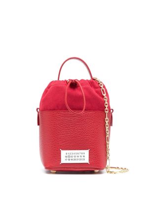 Maison Margiela small 5AC leather bucket bag - Red