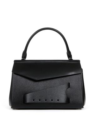 Maison Margiela small grained leather tote bag - Black