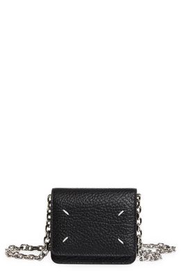 Maison Margiela Small Leather Chain Wallet in Black