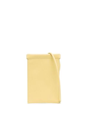 Maison Margiela stitch-detail leather phone-case - Yellow