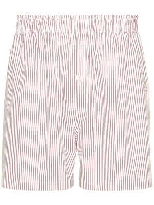 Maison Margiela striped cotton shorts - Red