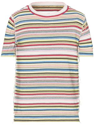 Maison Margiela striped knitted T-shirt - Pink
