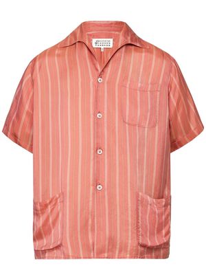 Maison Margiela striped short-sleeve shirt - Pink