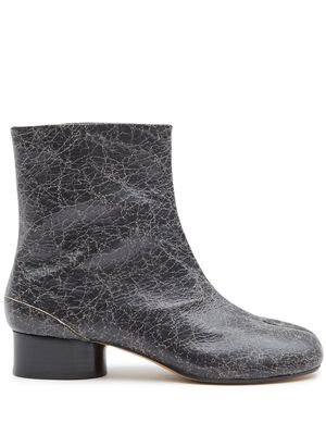 Maison Margiela Tabi cracked-effect boots - Black