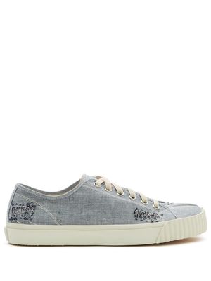 Maison Margiela Tabi embroidered low-top sneakers - Blue