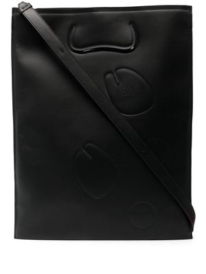 Maison Margiela Tabi flat leather tote bag - Black