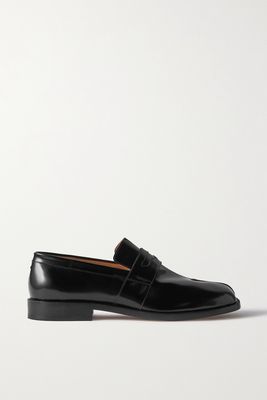 Maison Margiela - Tabi Split-toe Glossed-leather Loafers - Black