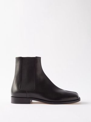 Maison Margiela - Tabi Split-toe Leather Chelsea Boots - Mens - Black
