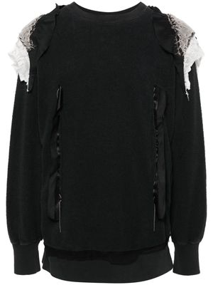 Maison Margiela terry-cloth patchwork sweatshirt - Black