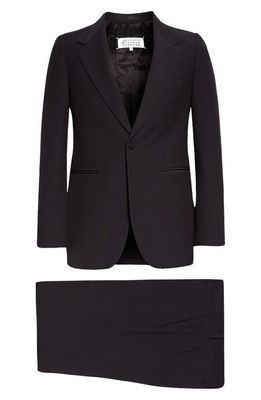 Maison Margiela Two-Piece Wool Blend Suit in Dark Blue