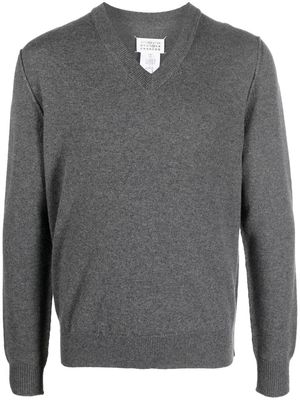 Maison Margiela V-neck cashmere jumper - Grey