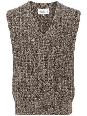 Maison Margiela V-neck chunky-knit vest - Grey