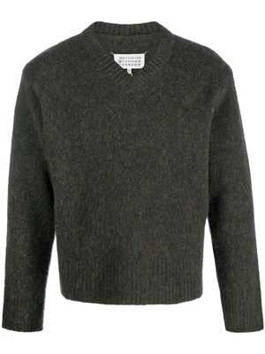 Maison Margiela v-neck knitted sweater - Green