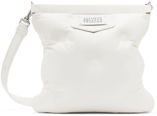 Maison Margiela White Glam Slam Flat Messenger Bag