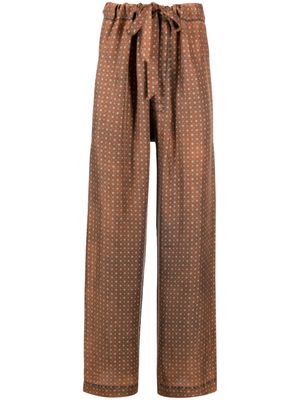 Maison Margiela wide-leg silk trousers - Orange