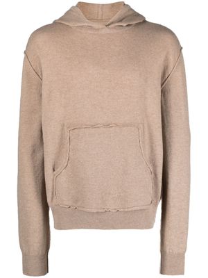 Maison Margiela wool-cashmere blend hoodie - Neutrals