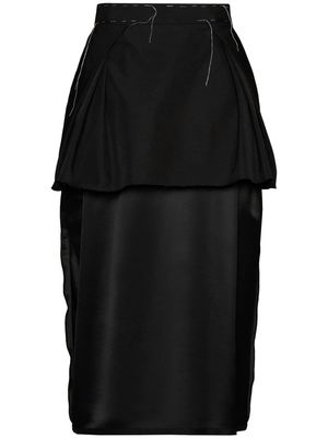 Maison Margiela Work-in-progress layered skirt - Black