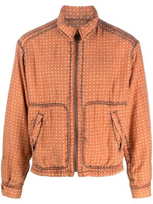 Maison Margiela zip-up shirt jacket - Orange