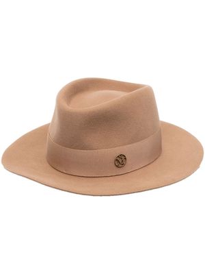 Maison Michel André felt Fedora hat - Brown