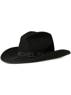 Maison Michel Austin studded-logo cowboy hat - Black