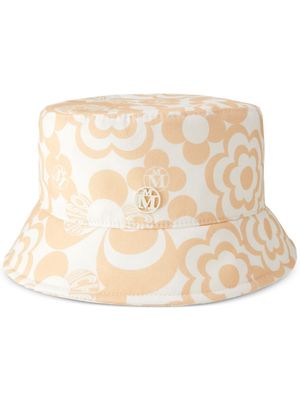 Maison Michel Axel floral-print cotton bucket hat - White