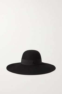 Maison Michel - Blanche Grosgrain-trimmed Wool-felt Hat - Black