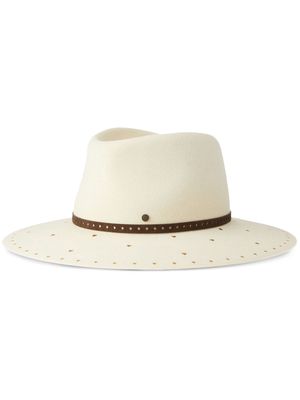 Maison Michel Charles strap-detail hat - White