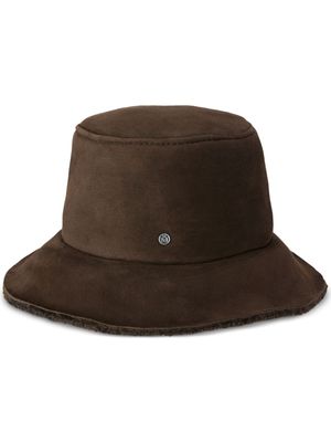 Maison Michel Fredo sheepskin bucket hat - Brown