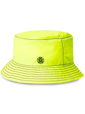 Maison Michel Jason logo-plaque bucket hat - Green