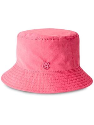 Maison Michel Jason logo-plaque bucket hat - Pink