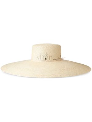 Maison Michel Josephine straw sun hat - Neutrals