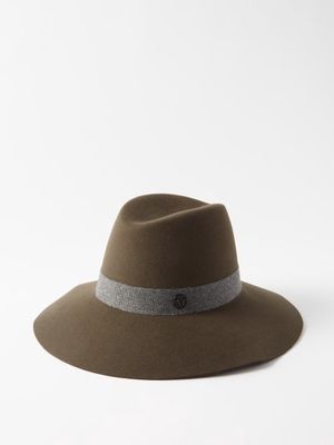 Maison Michel - Kate Wool-felt Fedora Hat - Womens - Khaki