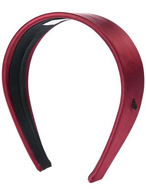 Maison Michel logo-plaque headband - Red