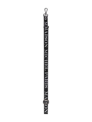 Maison Michel logo-print detachable strap - Black