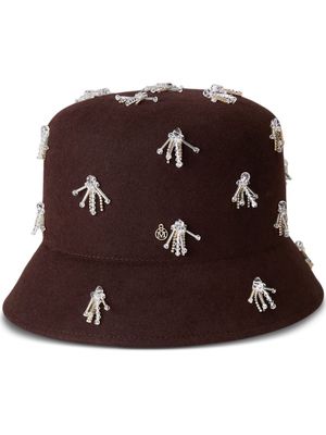Maison Michel Mini New Kendall bucket hat - Brown
