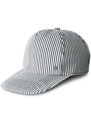 Maison Michel Nao striped denim cap - Black
