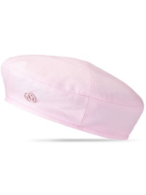 Maison Michel New Billy logo-plaque beret - Pink