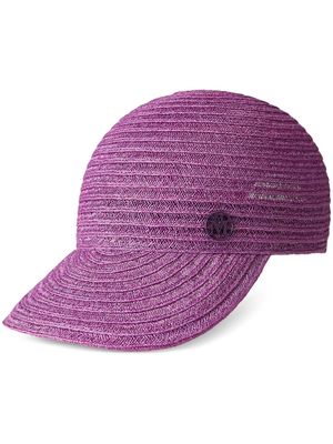 Maison Michel Tiger straw cap - Purple