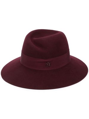 Maison Michel Virginie felt Fedora hat - RED BLACK