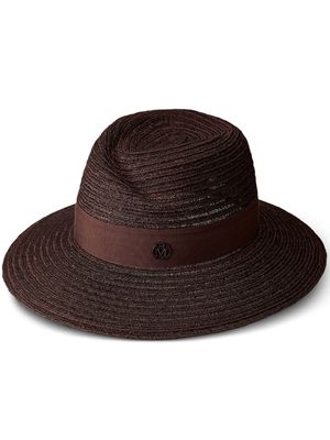 Maison Michel Virginie straw Fedora hat - Brown