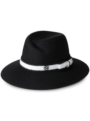 Maison Michel Virginie wool-felt fedora hat - Black