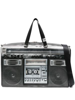 Maison Mihara Yasuhiro Boombox-print tote bag - Black